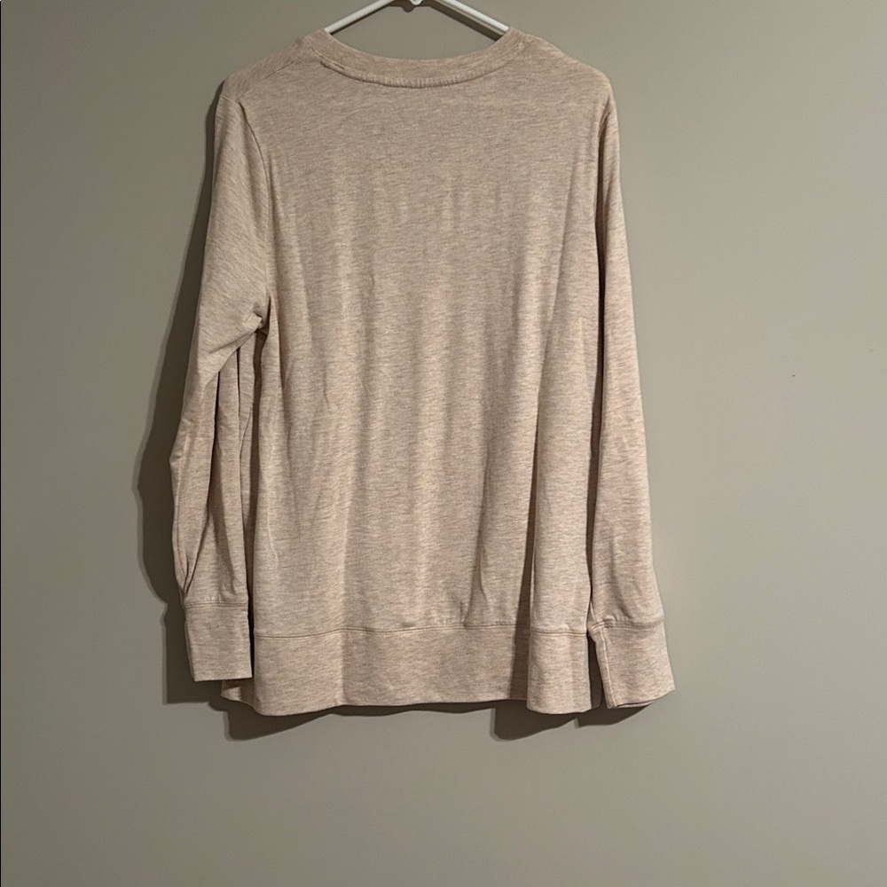 Holiday Time Beige Knit Christmas Tree Sequin Sweater - Picture 3 of 5